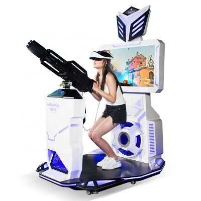 Realistic Gatling shooting experience Owatch VR machine gun Simulator with HTC VIVE glasses